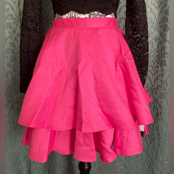 City Studio | NWT Juniors 2-PC Lace Long Sleeve Top & Satin Skirt Dress - Picture 4 of 14
